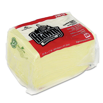 Brawny® Professional Dusting Cloths Quarterfold, 17 X 24, Yellow, 50-pack, 4 Packs-carton freeshipping - TVN Wholesale